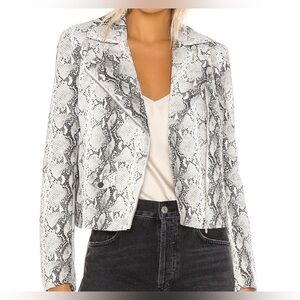 Cupcakes and Cashmere Faux Snakeskin Moto Jacket